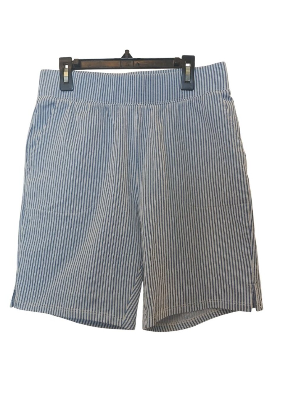 Denim & Co Womens XS Shorts Blue & White Elastic Waist Pockets Casual #I-1 - Picture 8 of 9